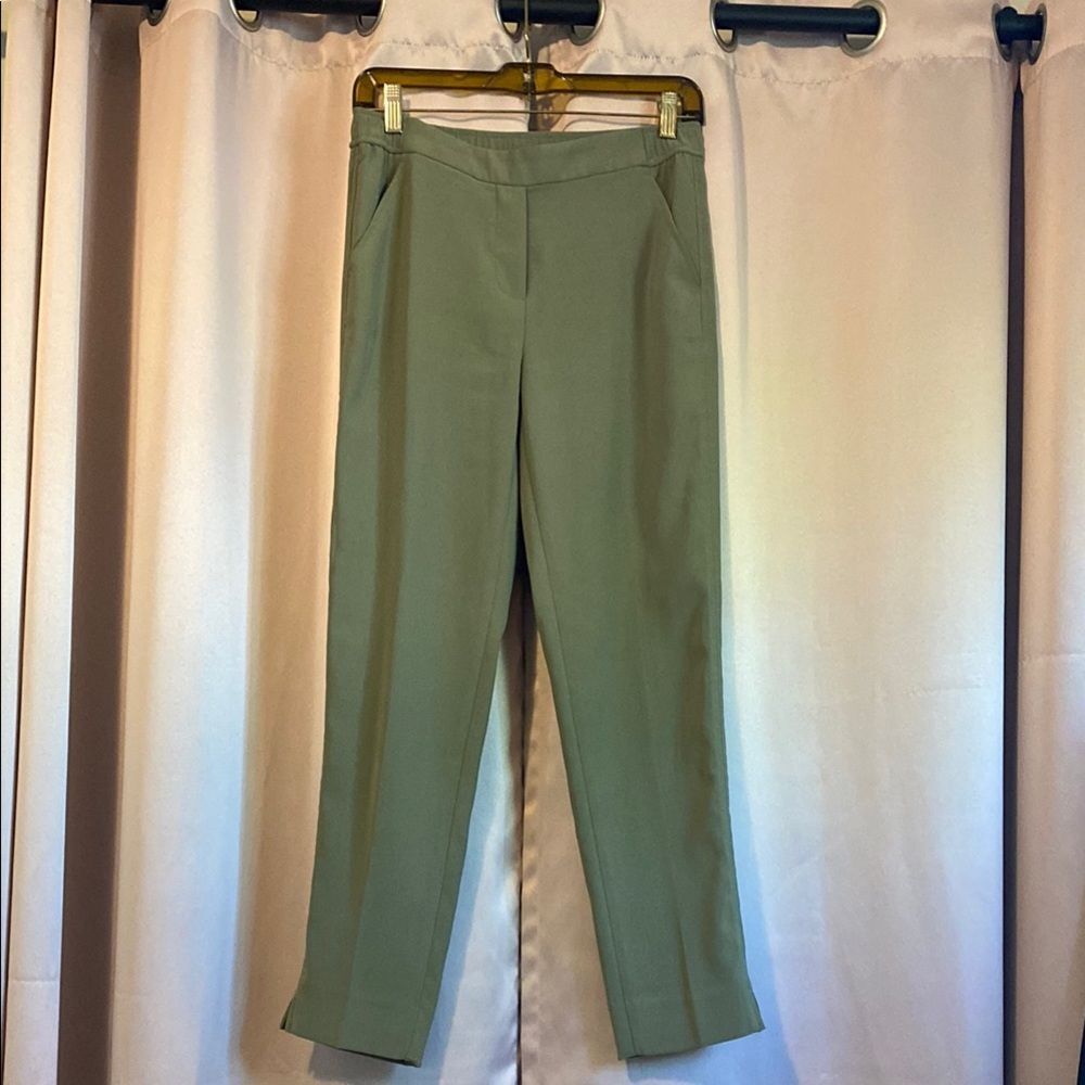 White House Black Market Green Tailored Trousers for Office Wear